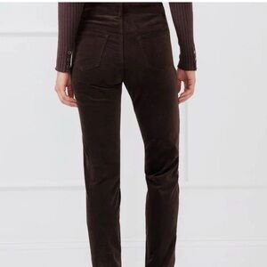 J McLaughlin Watson velvet jeans  Dark Chocolate size 12